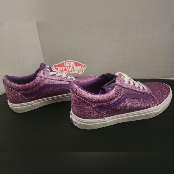 Vans Purple Low-Top Sneakers Glitter Finish - Picture 4 of 7